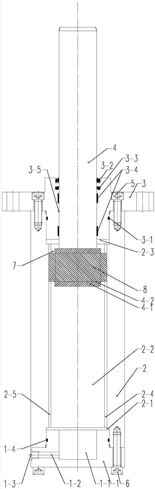 Built-in guide oil cylinder