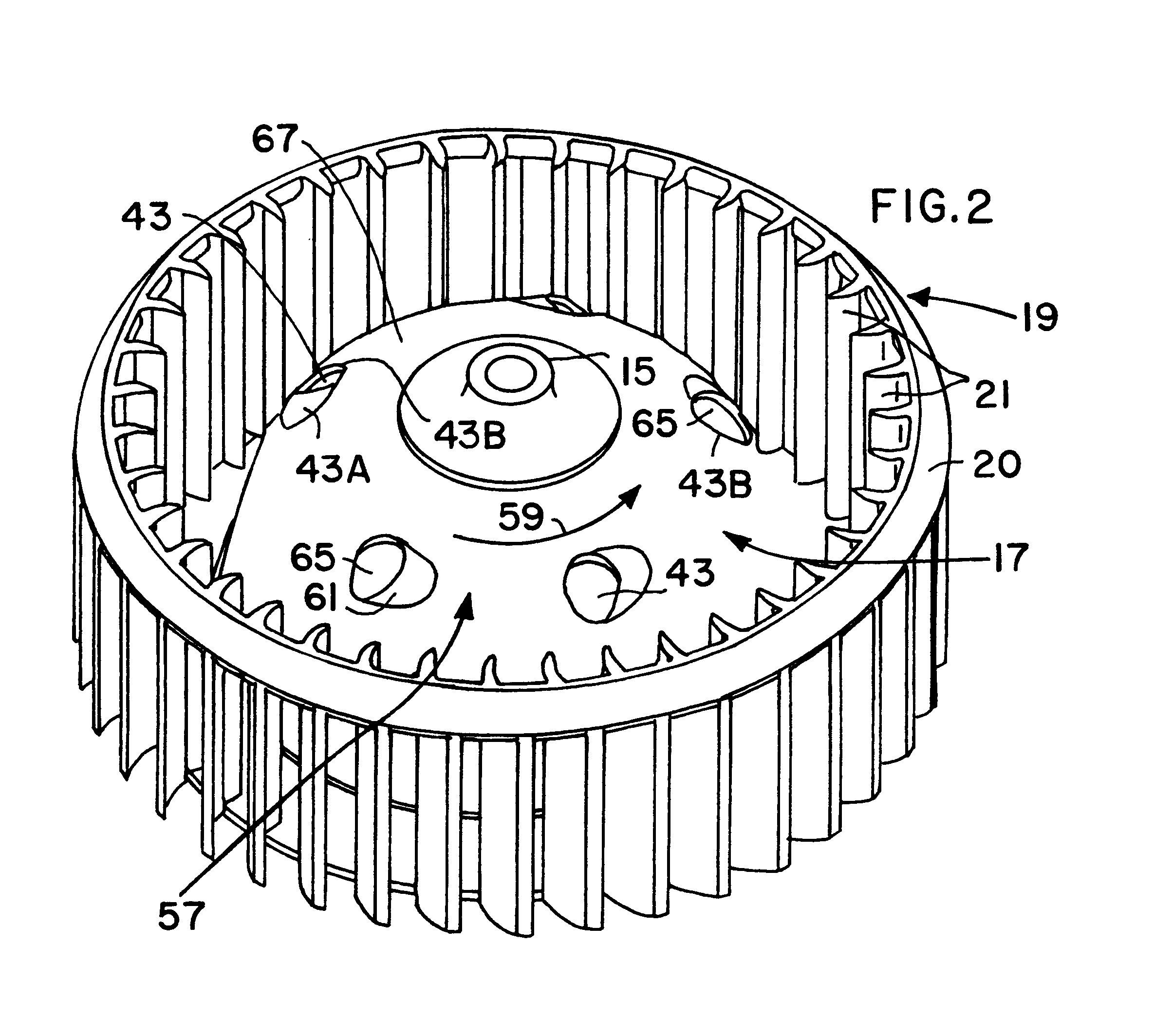 Radial blower, particularly for heating and air conditioning systems in automobiles