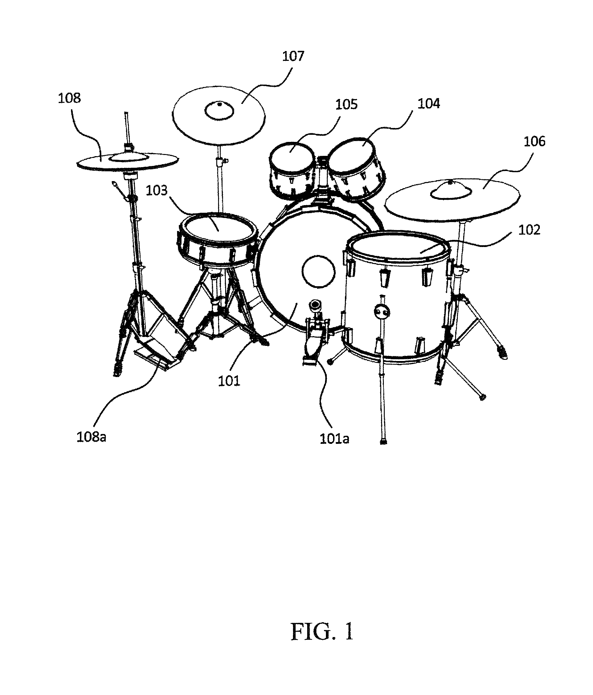 Inflatable electronic drum set