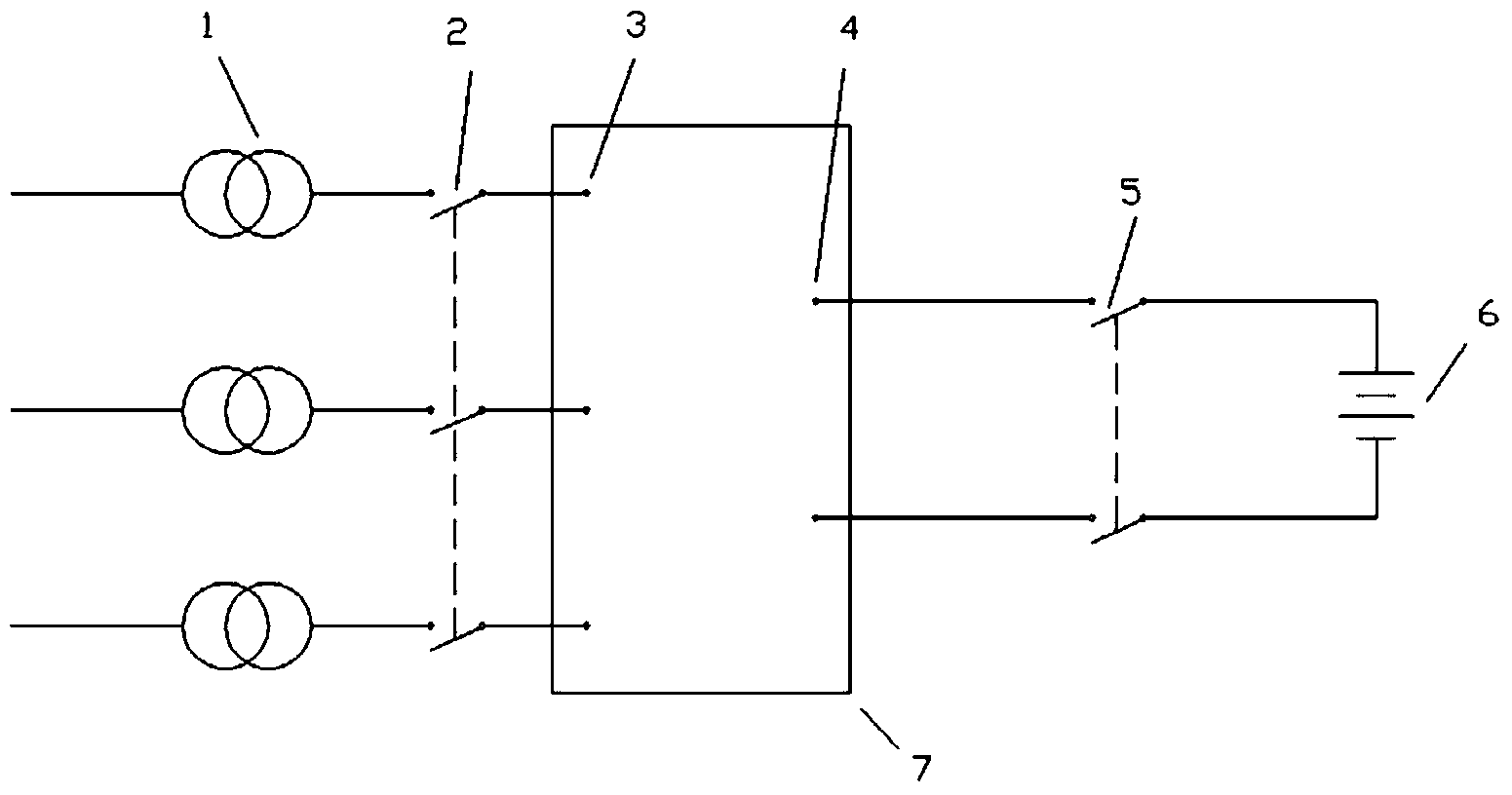 High power two-way current transformation power supply circuit and rectifier