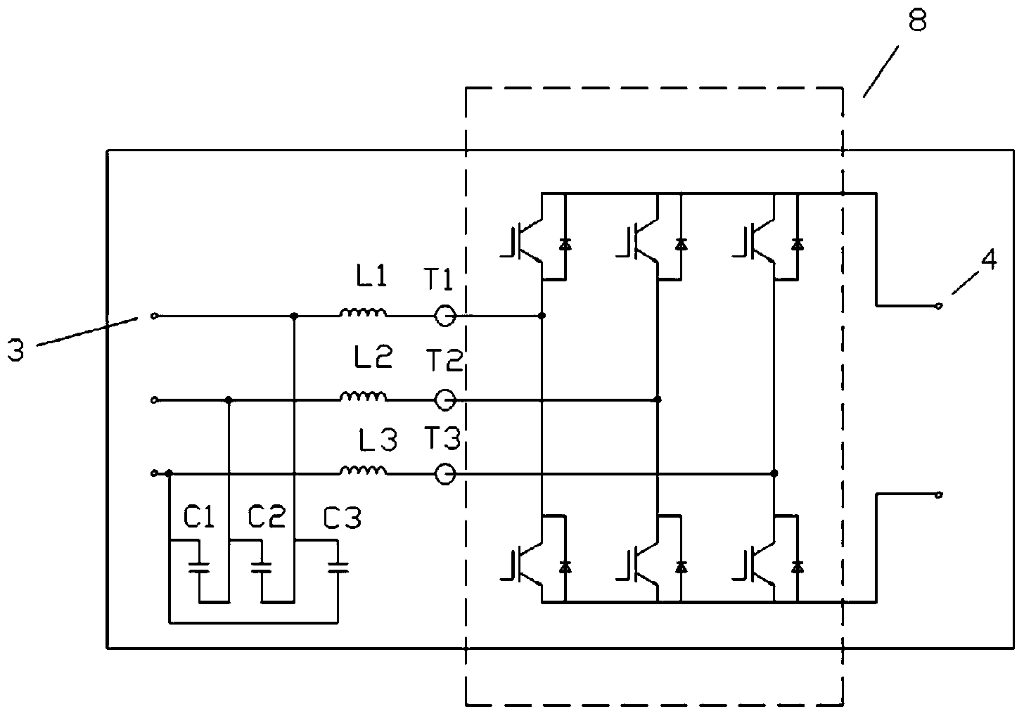 High power two-way current transformation power supply circuit and rectifier