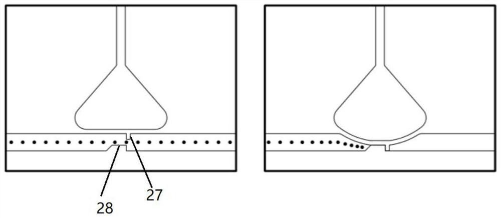 Multi-stage reaction micro-channel structure, micro-fluidic chip and heterogeneous reaction method