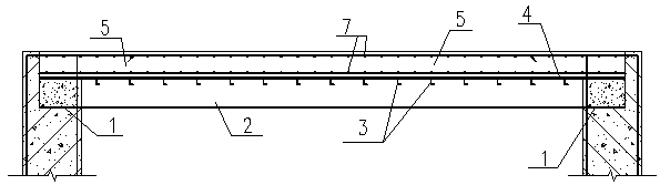 Superposed type cable well top plate structure and construction method thereof