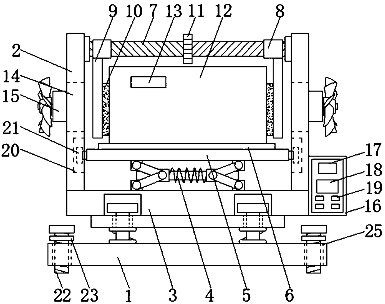 New-energy vehicle battery installation device with cooling function