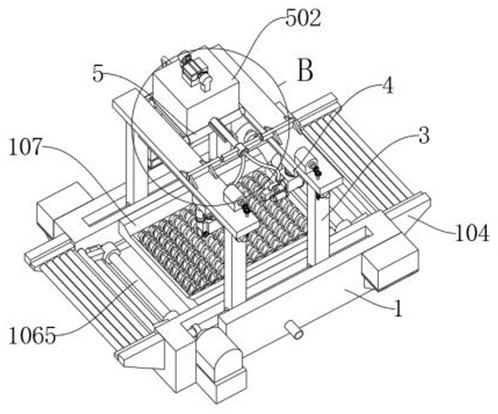 Anti-blocking clarifying agent spraying device for glass manufacturing