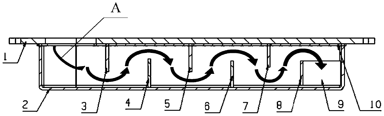 External labyrinth type oil-gas pre-separator
