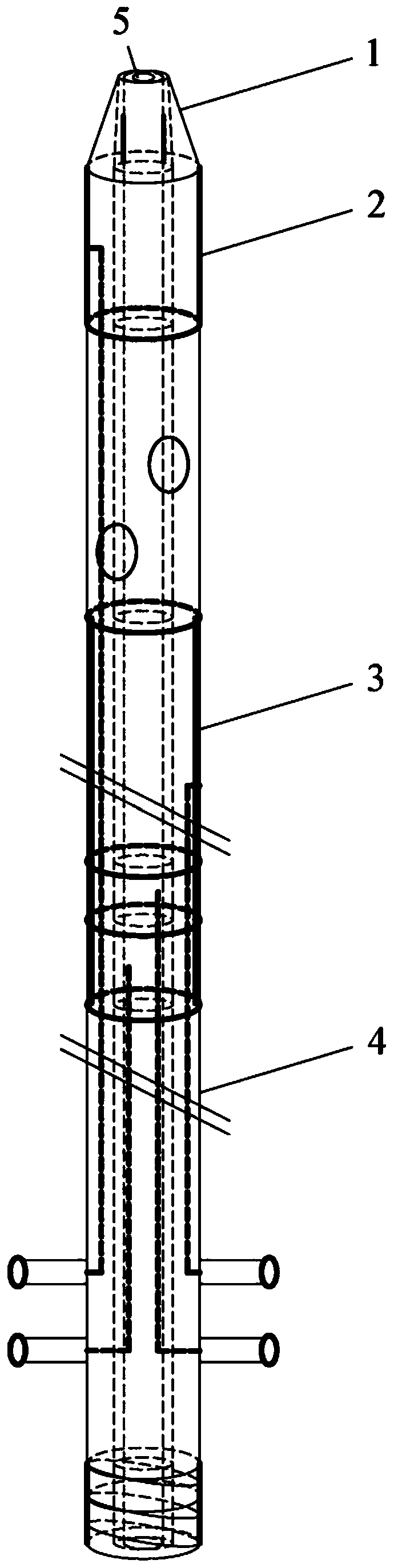 Multistage fistulous tract expanding type puncturing drainage tube having balloon