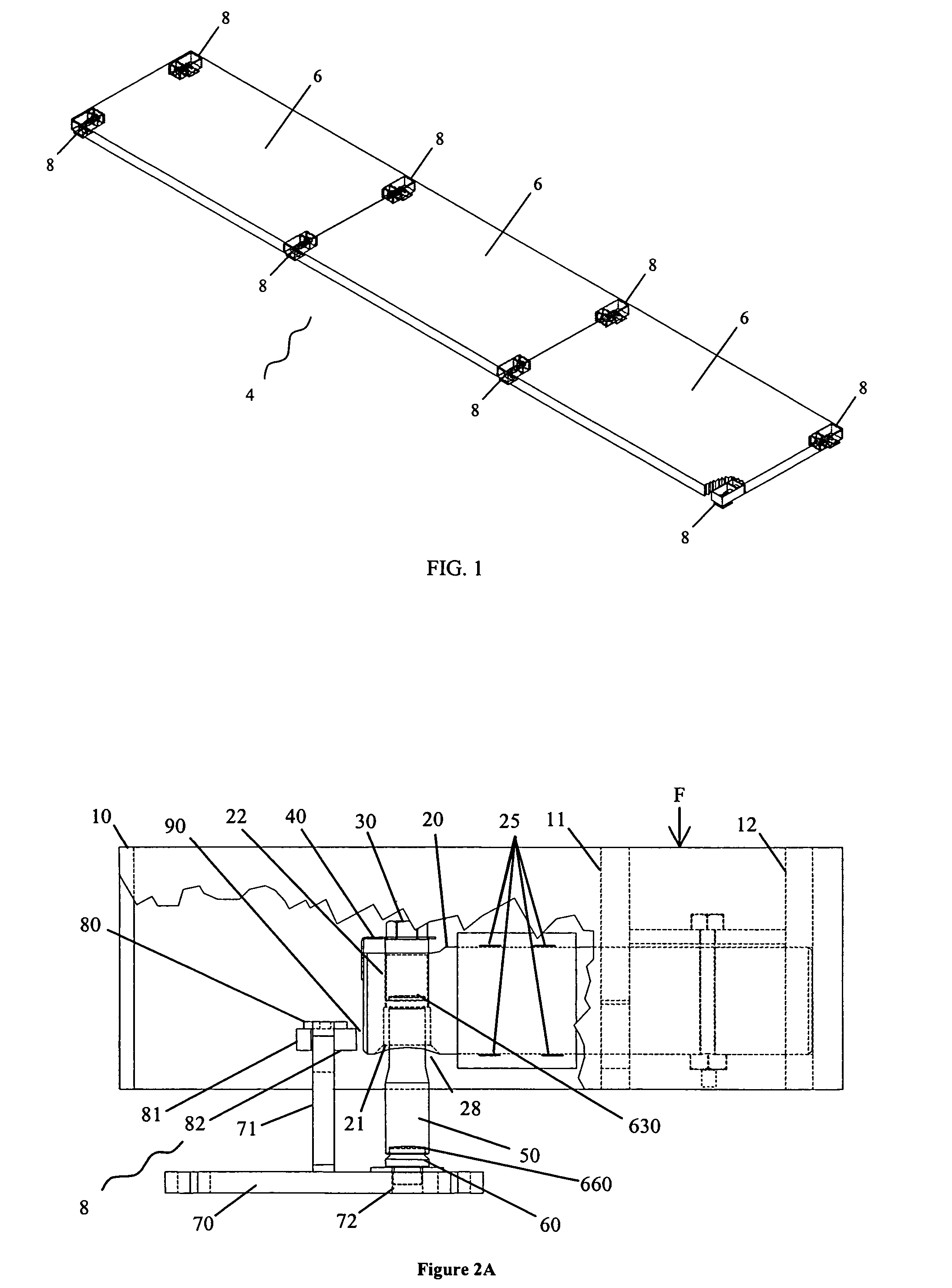 Support structure for a load-bearing device