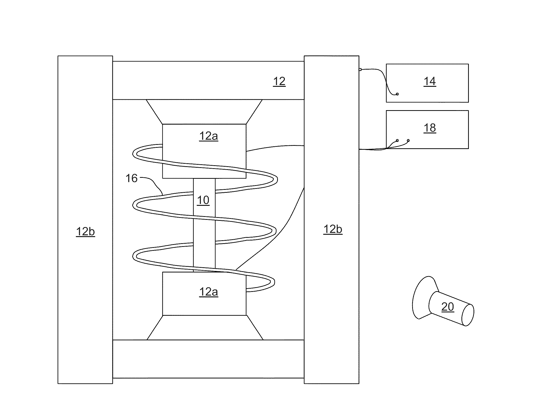 Apparatus for crack detection during heat and load testing