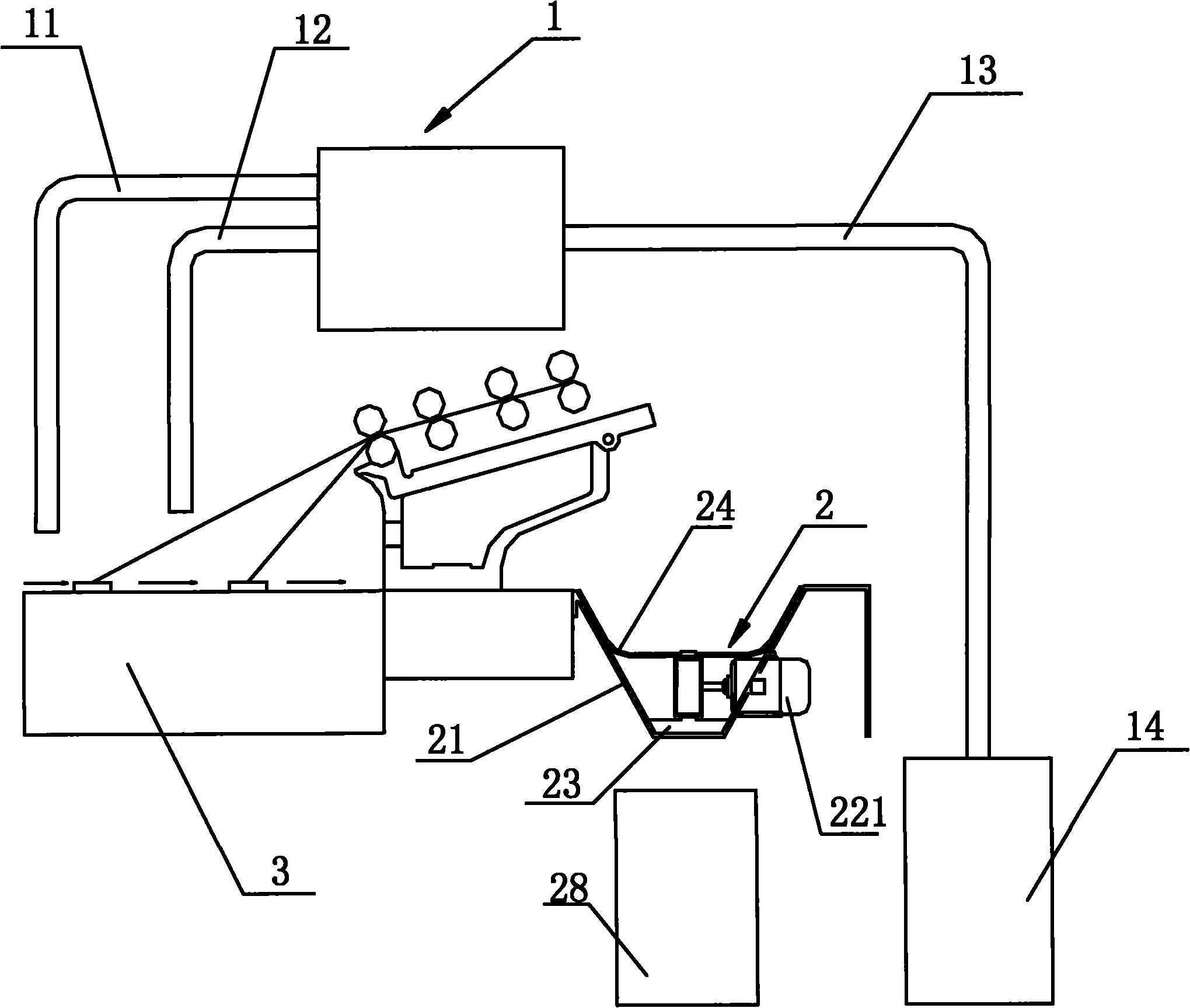 Cotton collecting device of roving machine