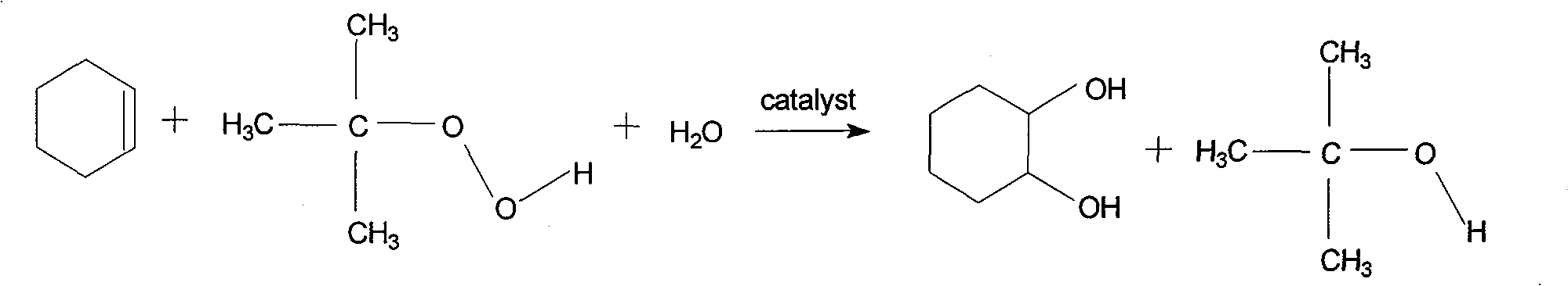 Method for preparing 1,2-cyclohexanediol by catalytic oxidation of cyclohexene