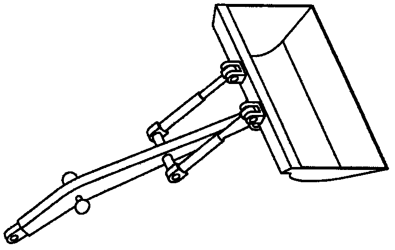 Spatial hydraulic loader with movable arm capable of horizontally swinging