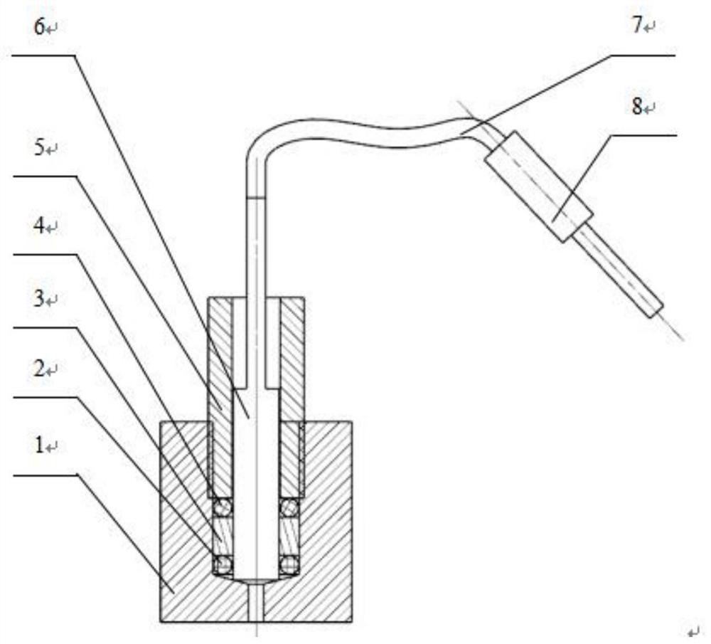 Double-sealing-ring axial fixing method for small polish rod sensor for high-enthalpy pulse wind tunnel