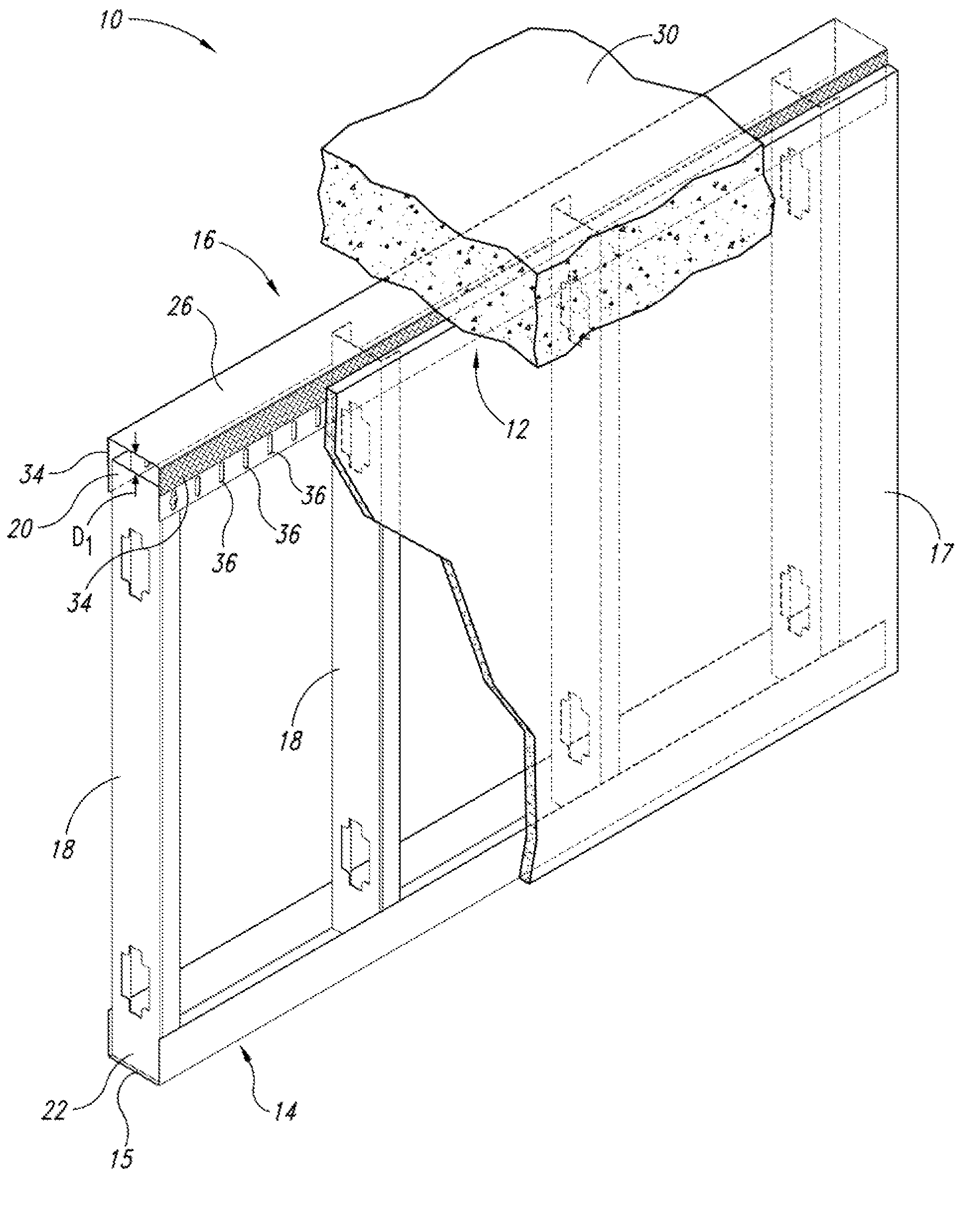 Head-of-wall fireblock systems and related wall assemblies