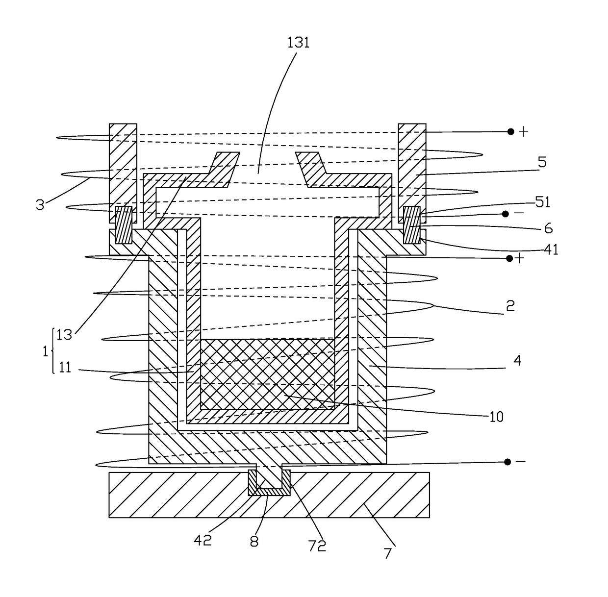 Heating device for evaporation of OLED material