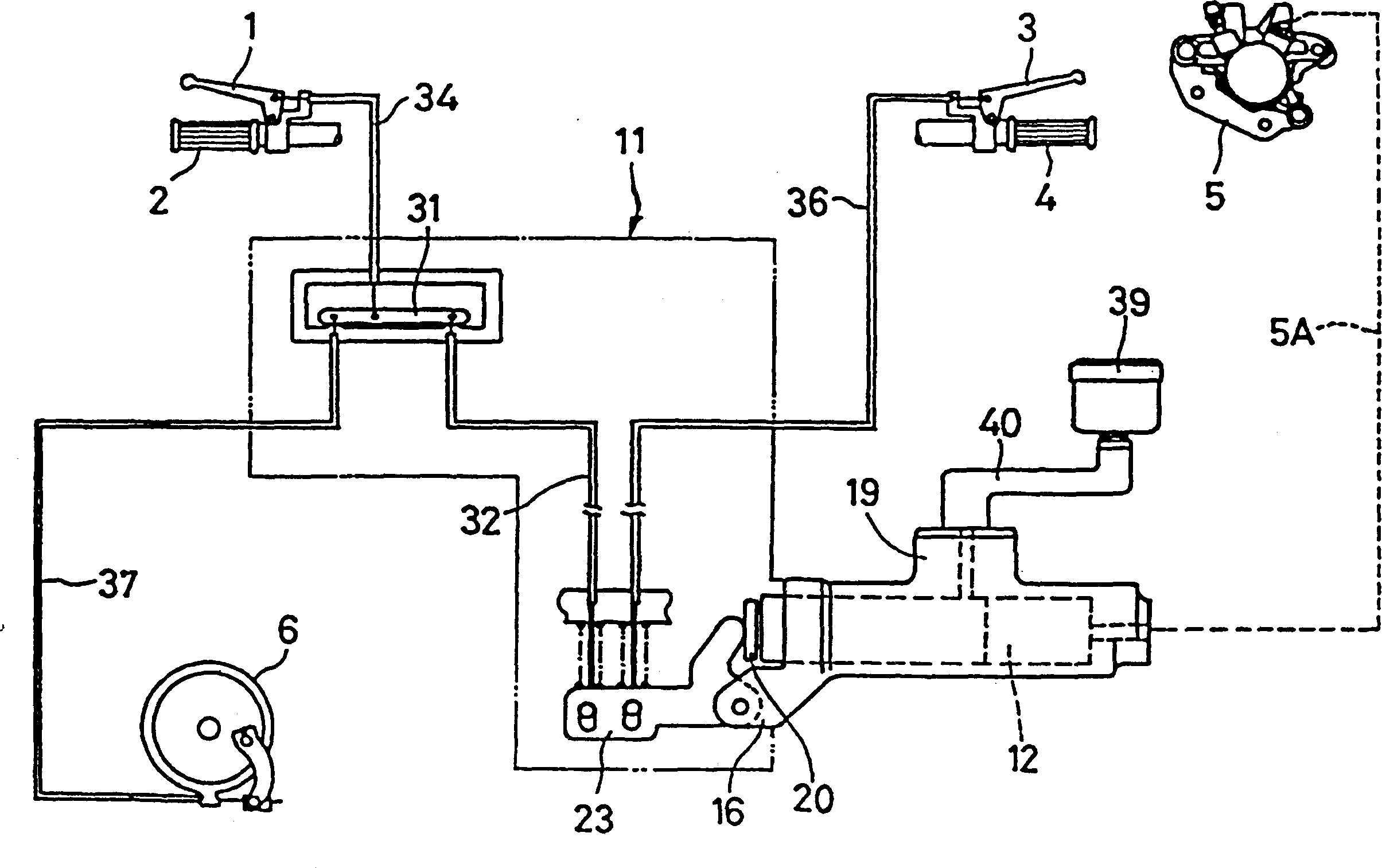 Brake for two-wheeled car