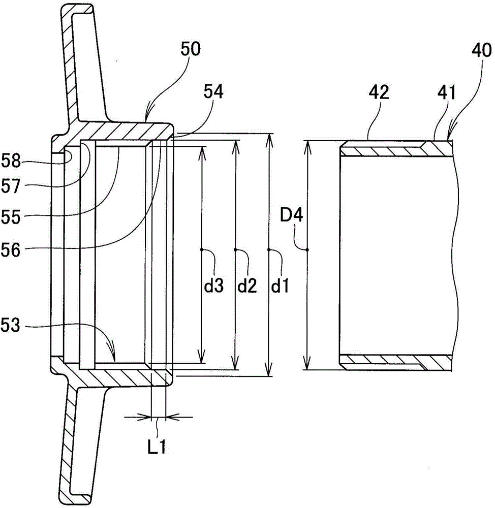 Hose attaching structure