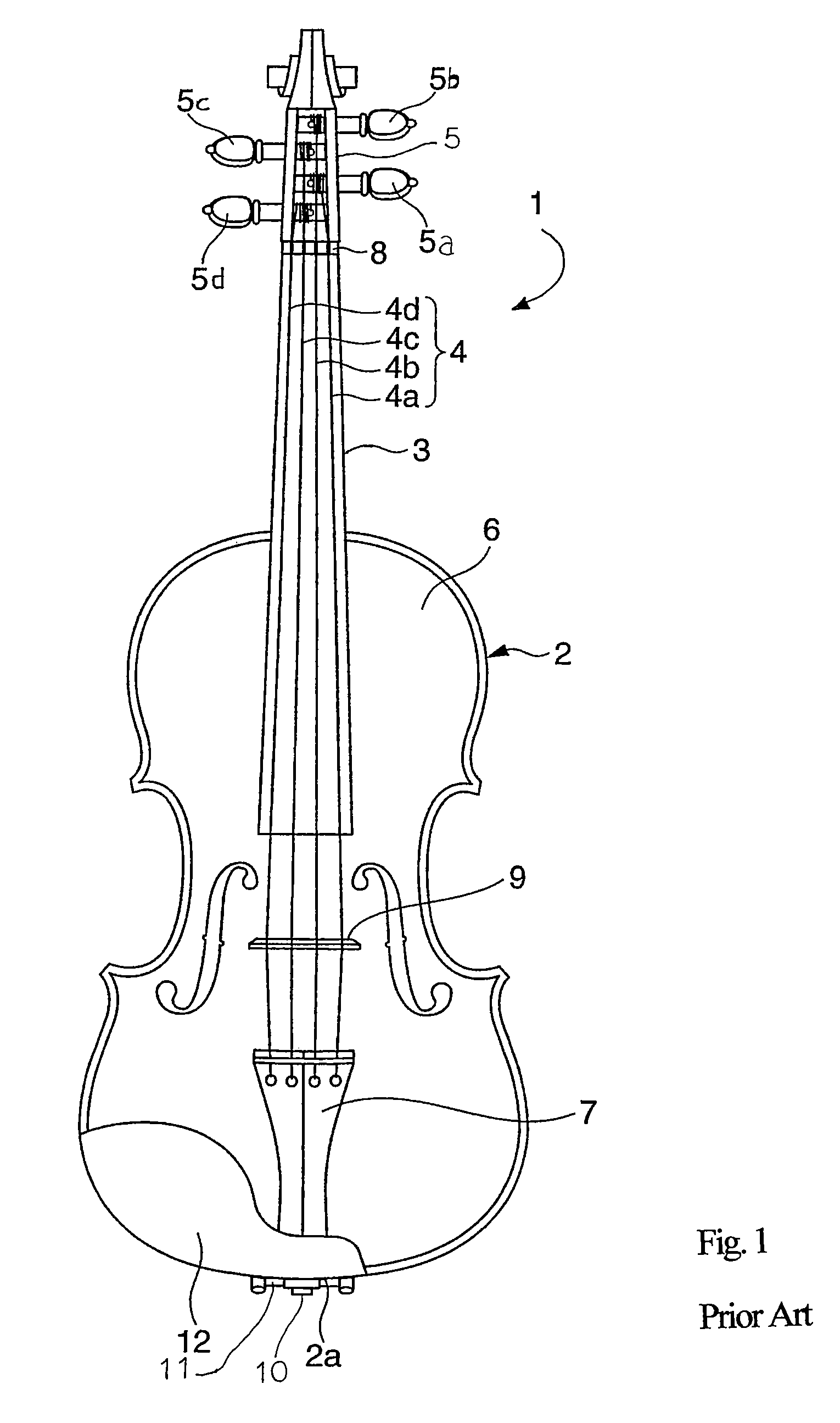 Stringed musical instrument and structure of tailpiece unit used therein