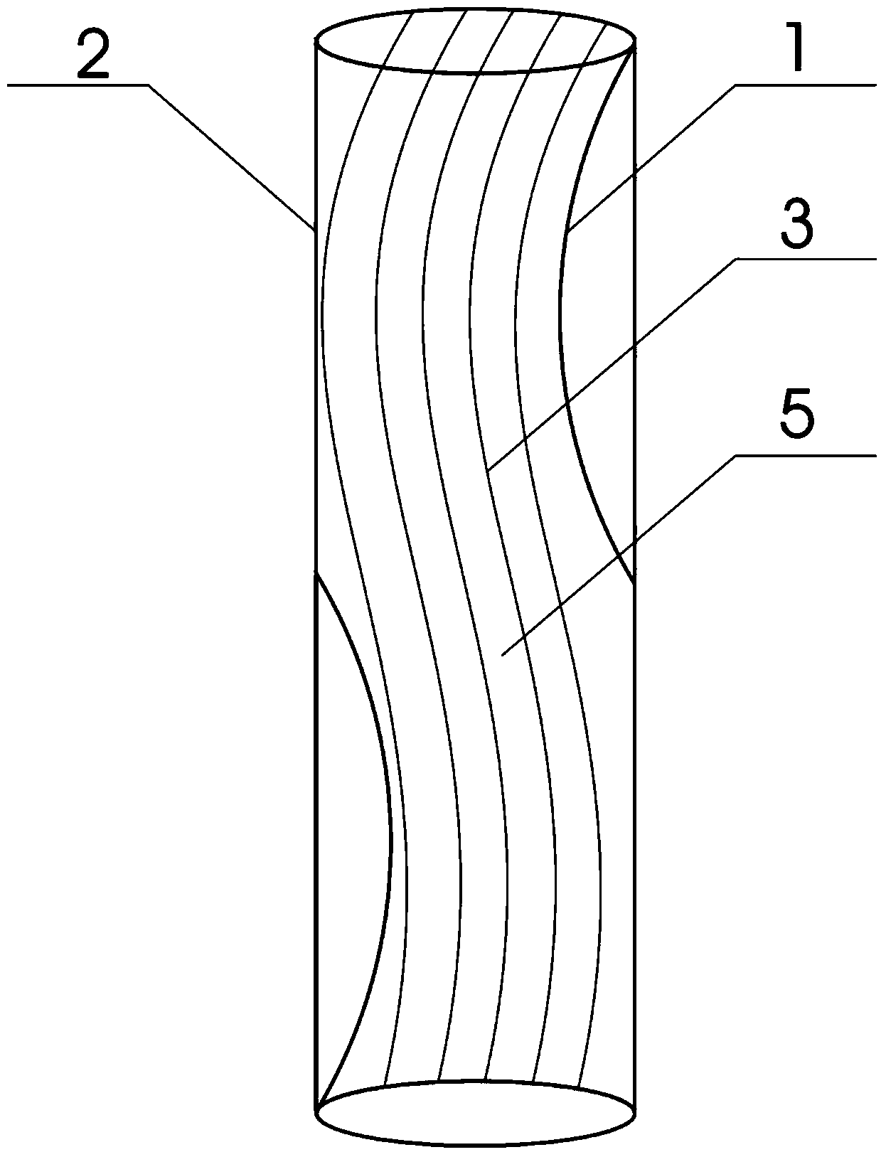 UPVC (unplasticized polyvinyl chloride) hollow-wall internal spiral tube