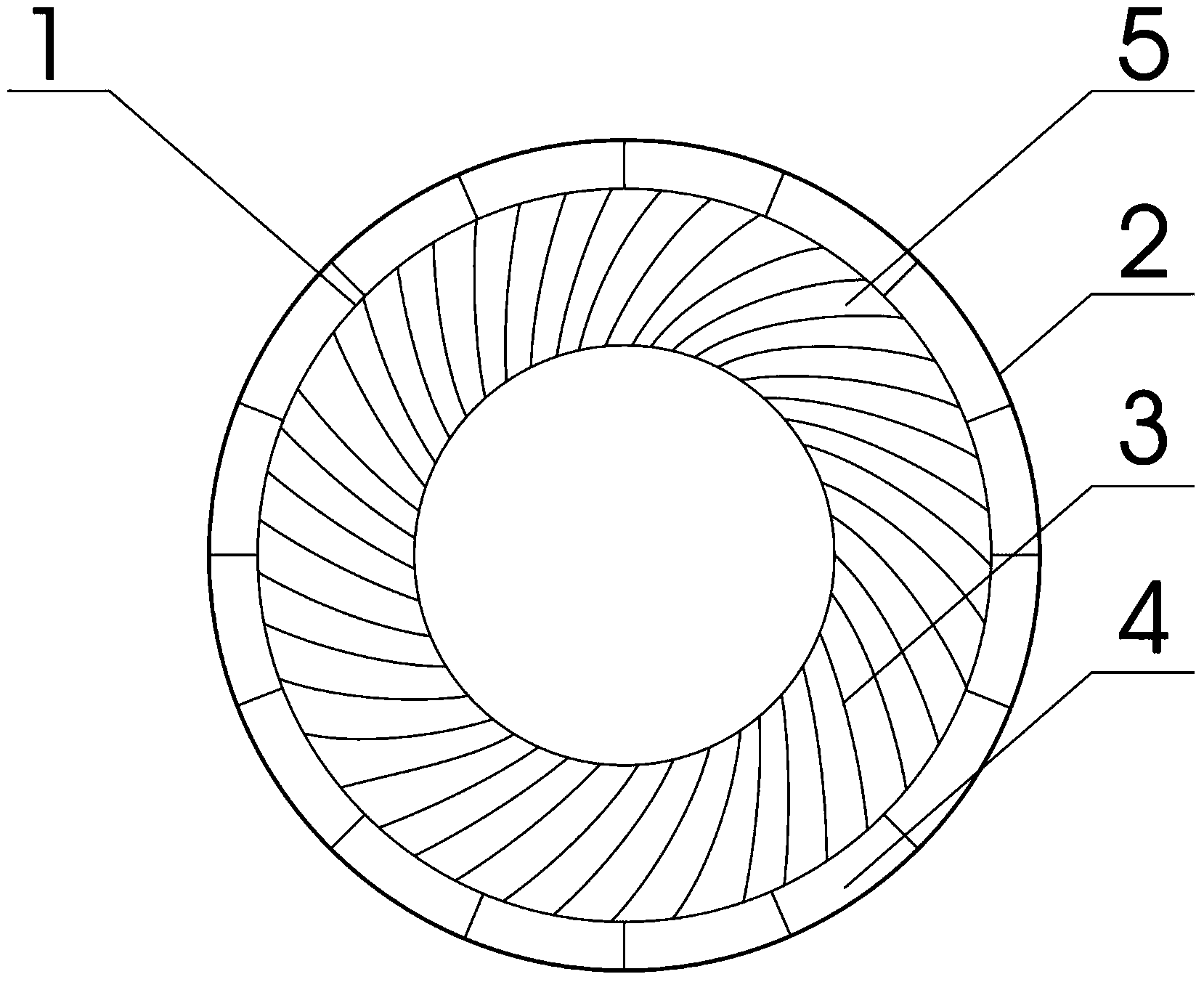 UPVC (unplasticized polyvinyl chloride) hollow-wall internal spiral tube