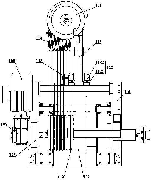 Feeding device for tire wire winding machine