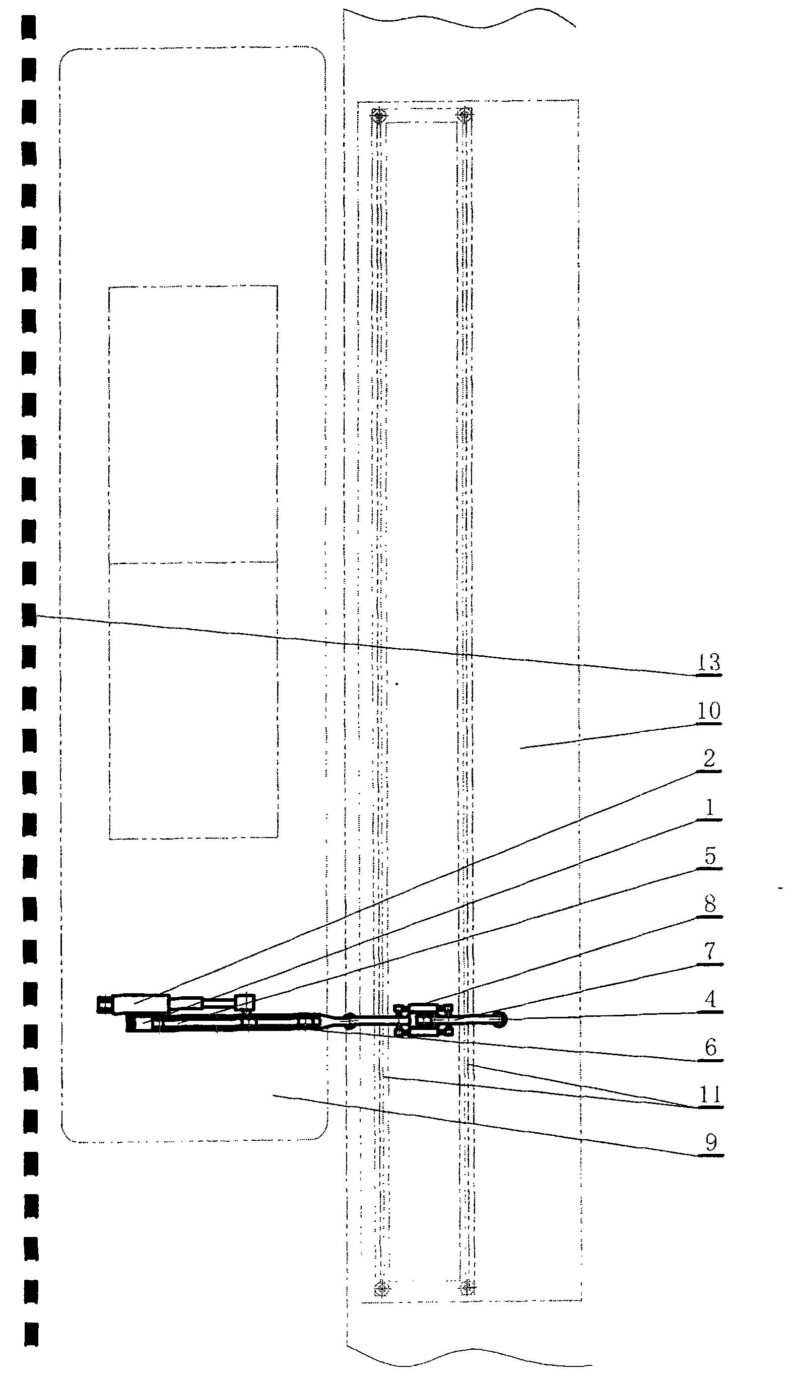 Bi-wiring itemizing swinging translational type public transportation trolley bus pantograph