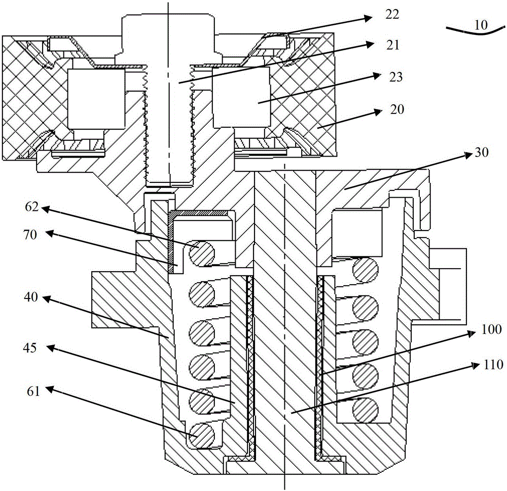 Tensioner pulley with asymmetrical damping mechanism