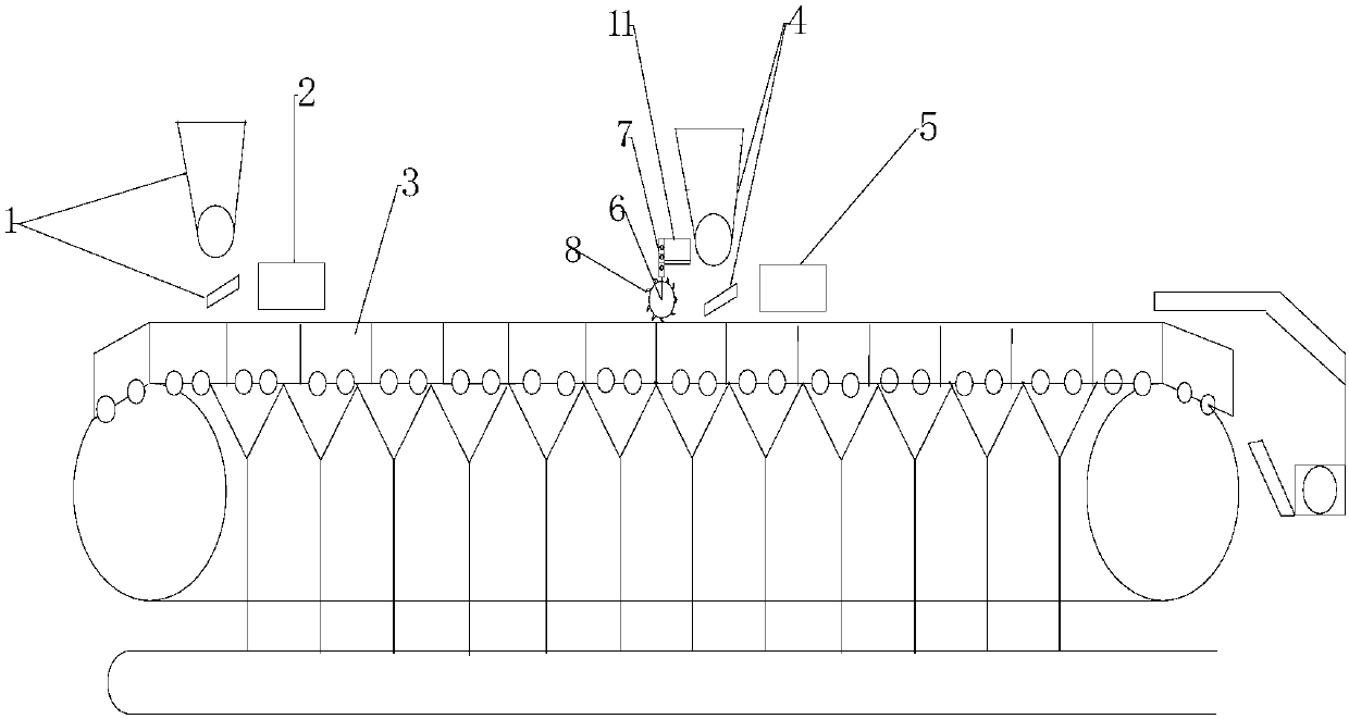 A method and device for improving the air permeability of ultra-thick material layer sintering