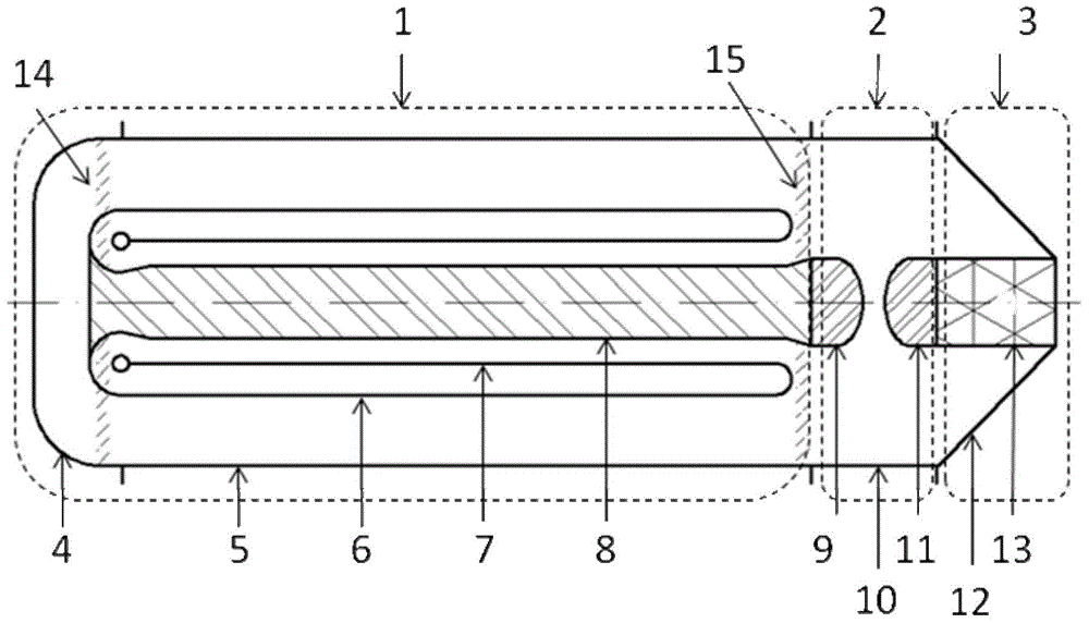 Coaxial two-stage reentrant pulse forming line