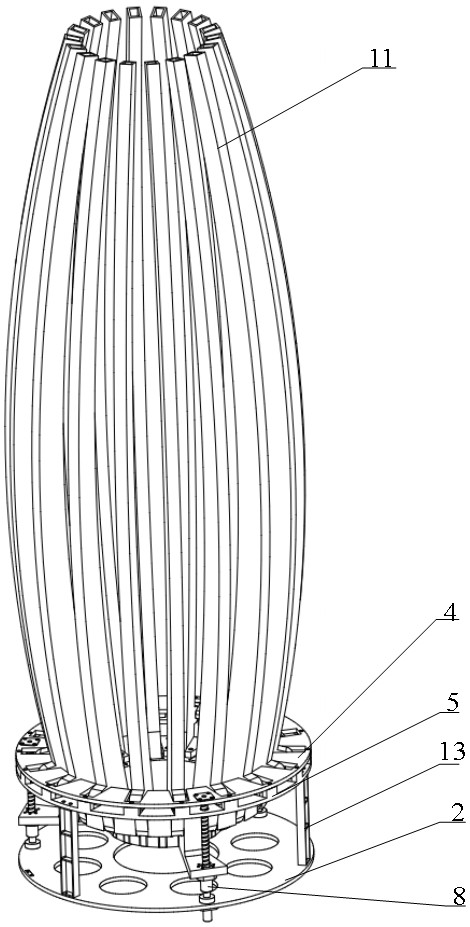 Single folding umbrella antenna unfolding mechanism capable of being unfolded and folded repeatedly