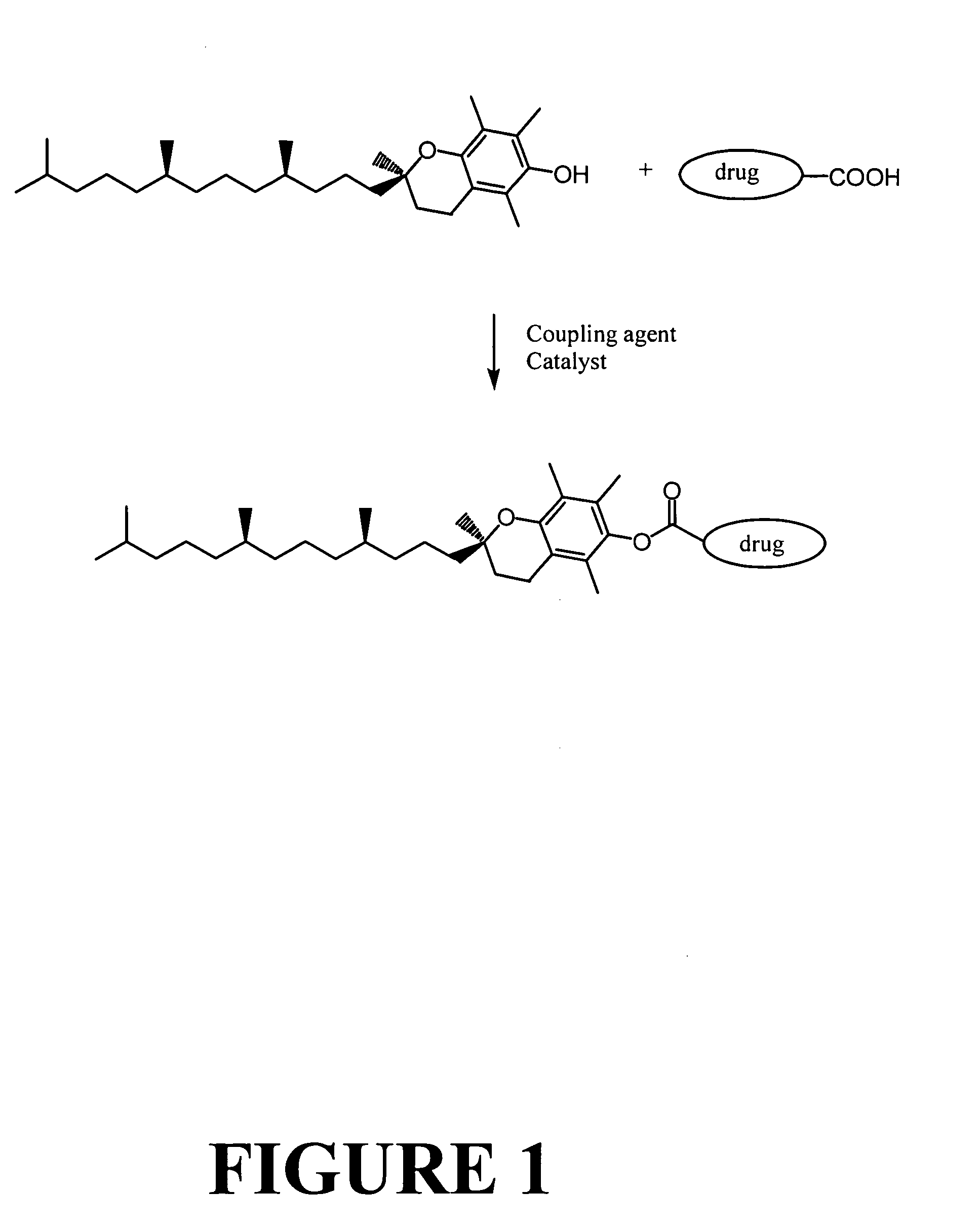 Tocopherol-modified therapeutic drug compounds