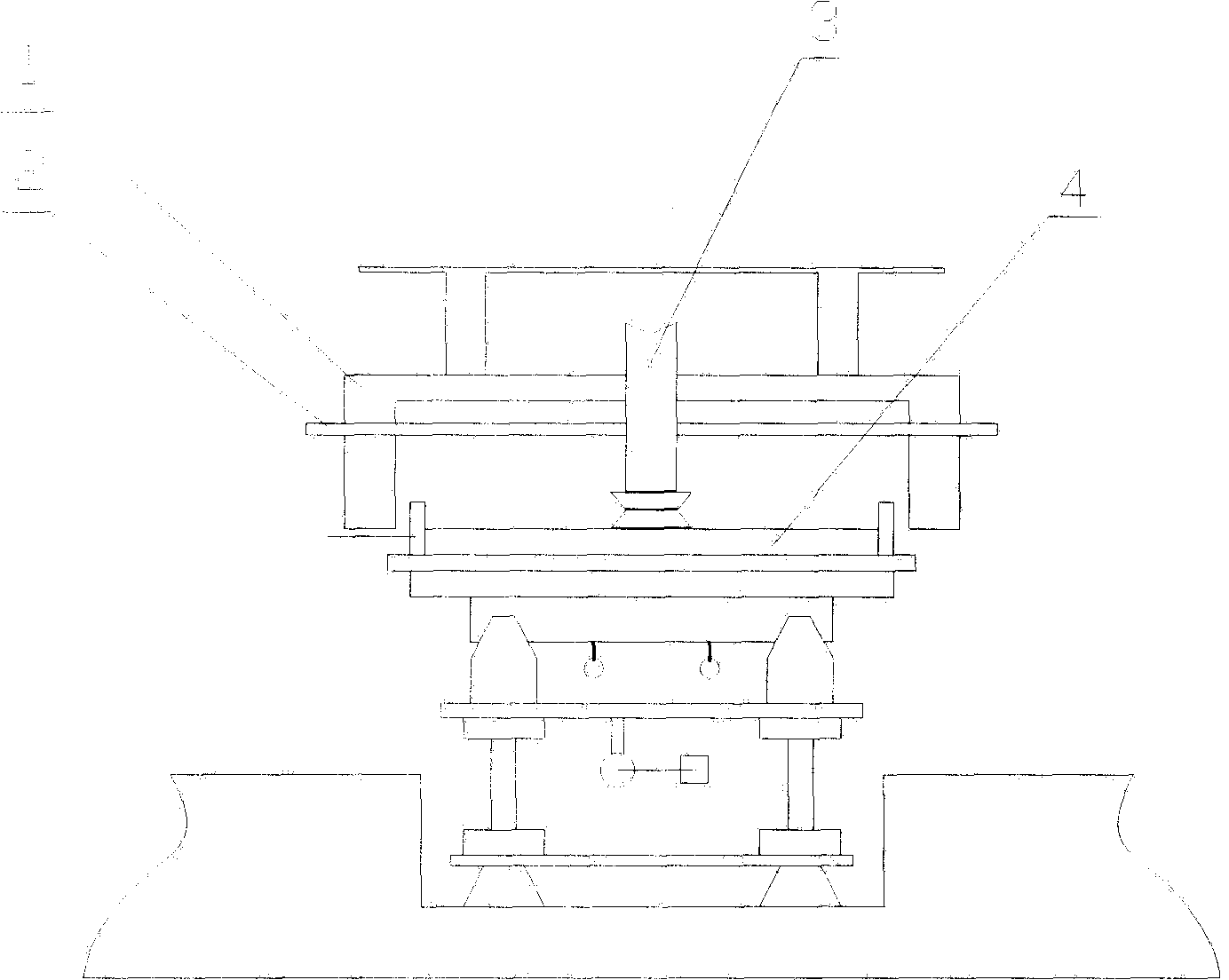 Large-diameter high-precision optical glass forming device and its process