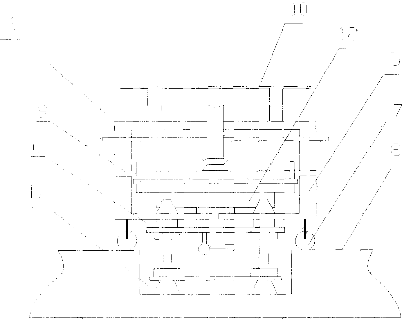 Large-diameter high-precision optical glass forming device and its process