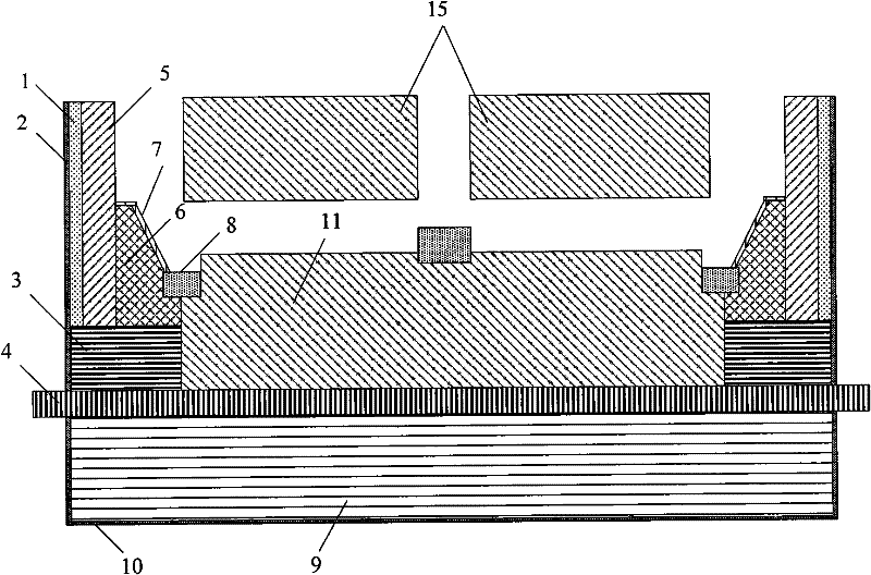 Method for preventing aluminium leakage from side parts and bottom part of aluminium electrolysis bath