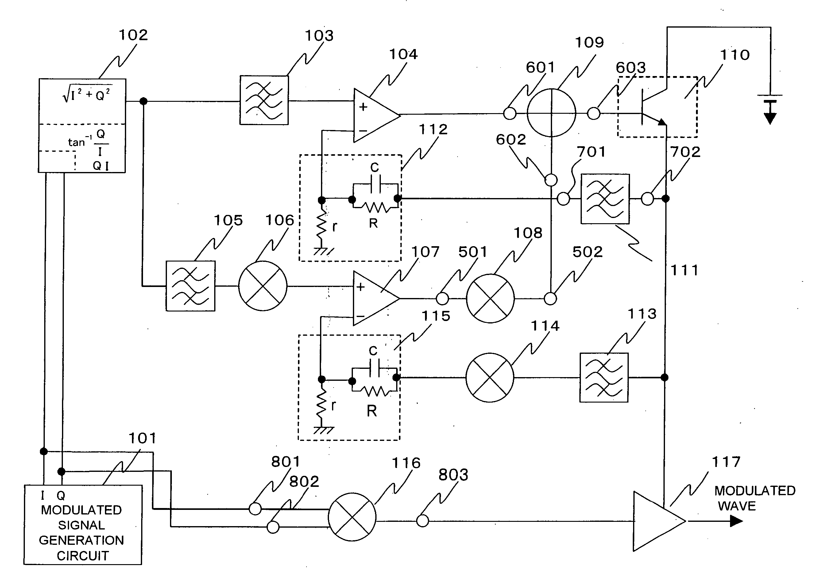 Transmission method and transmitter circuit