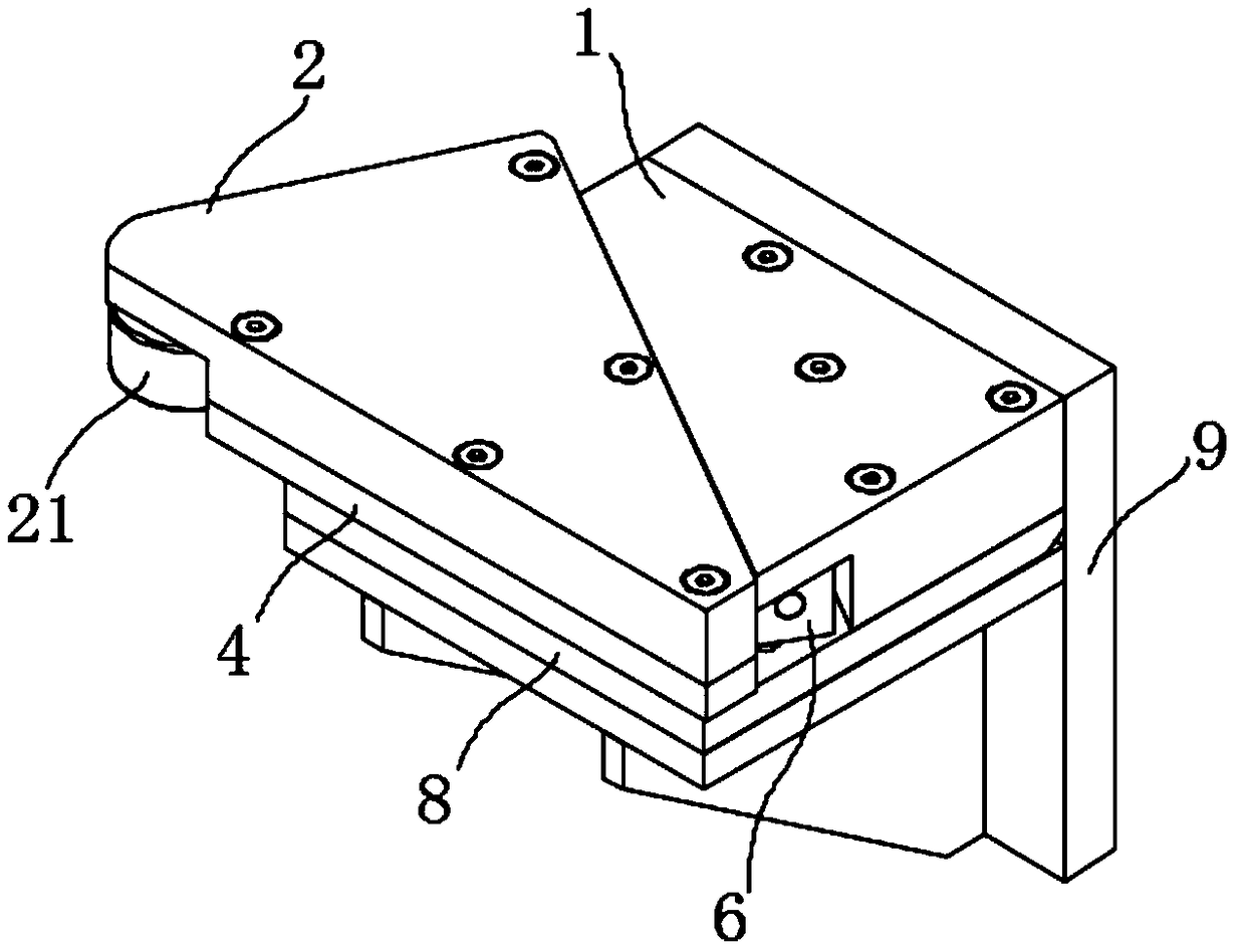 Rail gap adjusting mechanism and vehicle