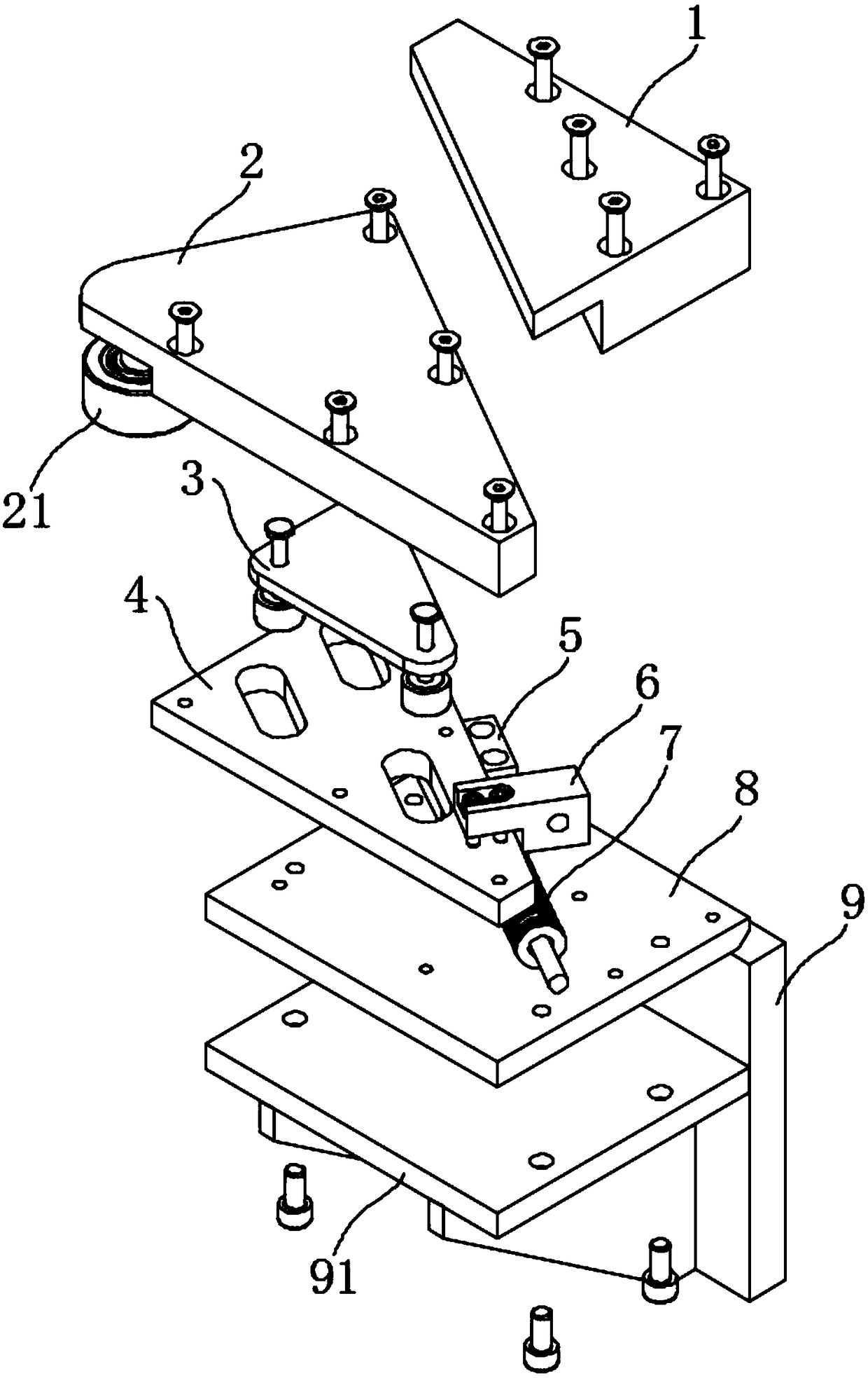 Rail gap adjusting mechanism and vehicle