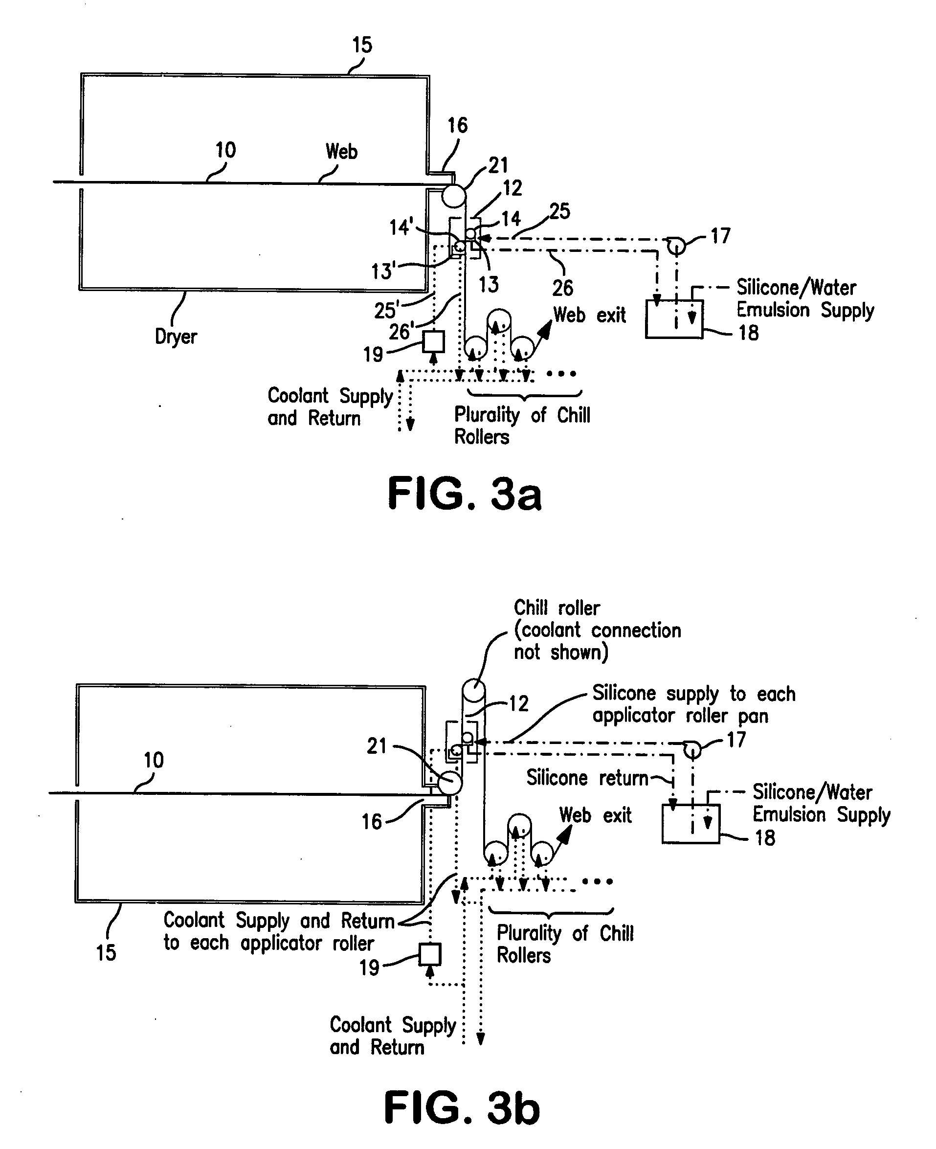 Web coating applicator with cooling and material recovery