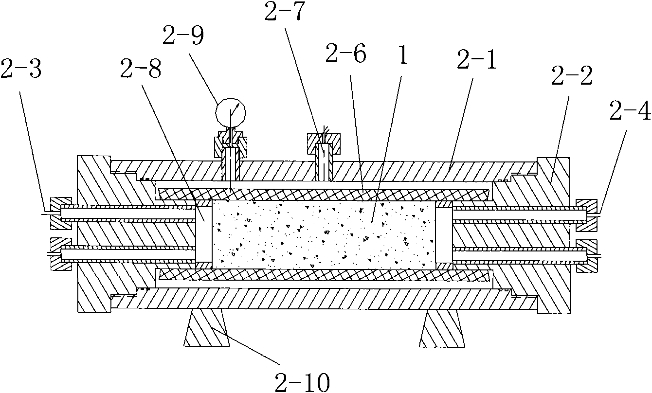 Hydraulic power pulse oil displacement experimental facility and experimental method thereof