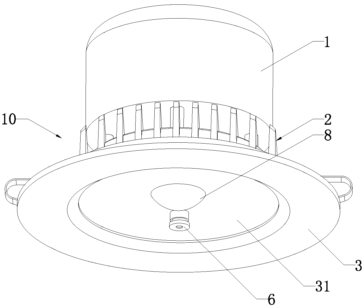 A downlight with monitoring and wireless functions