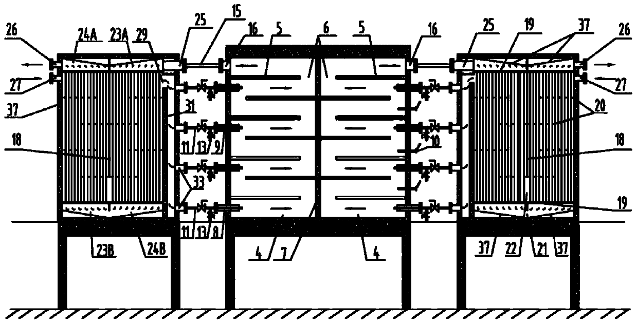 Transverse continuous heating system of coke oven