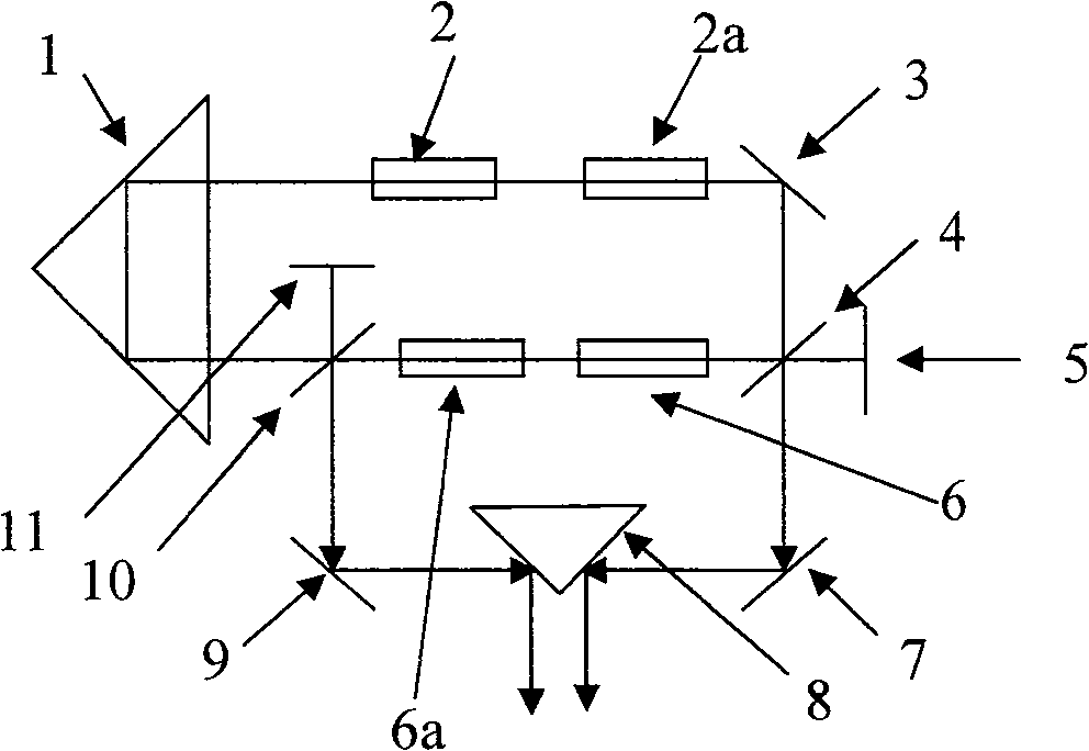 Ring traveling-wave cavity multi-output light beam coherence synthesizing device
