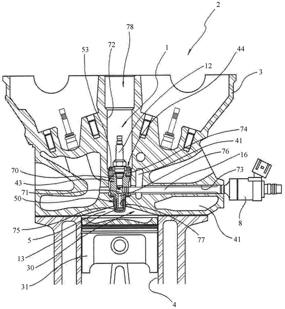 Ignition insert with active prechamber