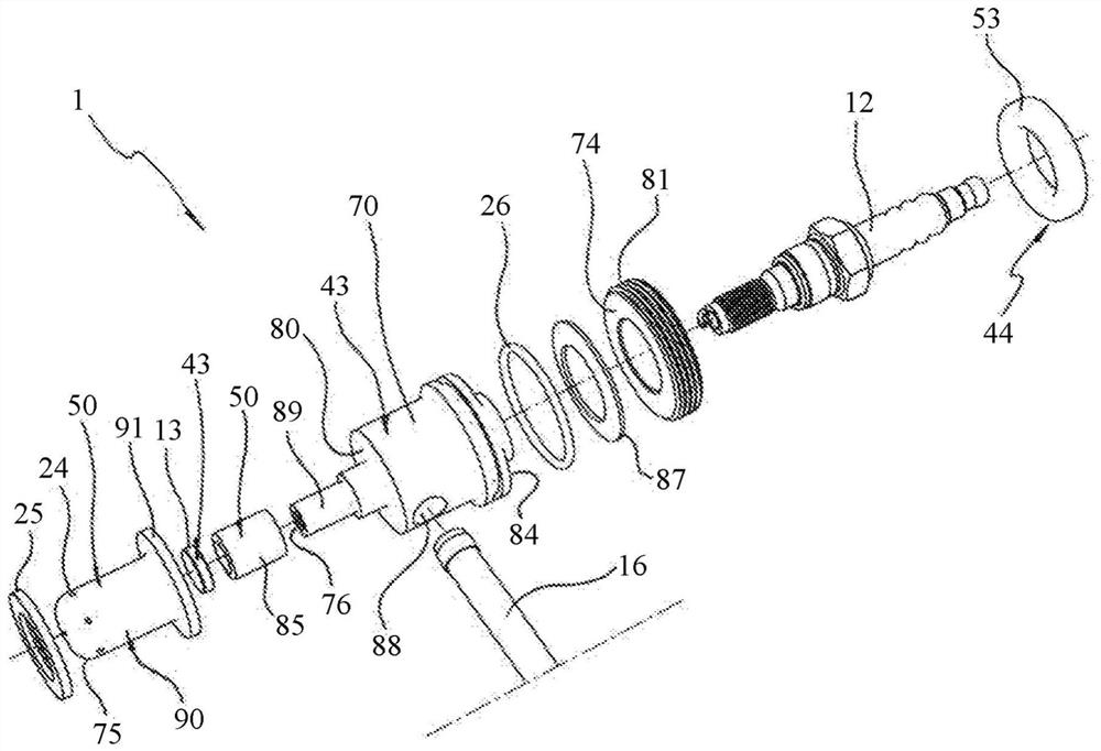 Ignition insert with active prechamber