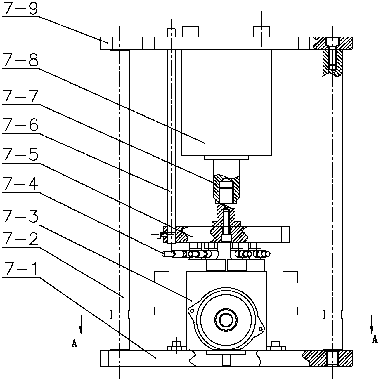 Plunger pump performance test board used for ABS (Anti Lock Brake System) pressure regulator
