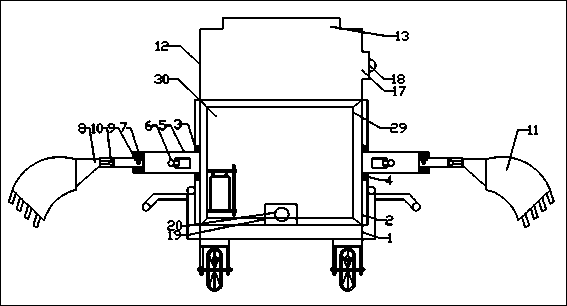 Digging device for industrial machine