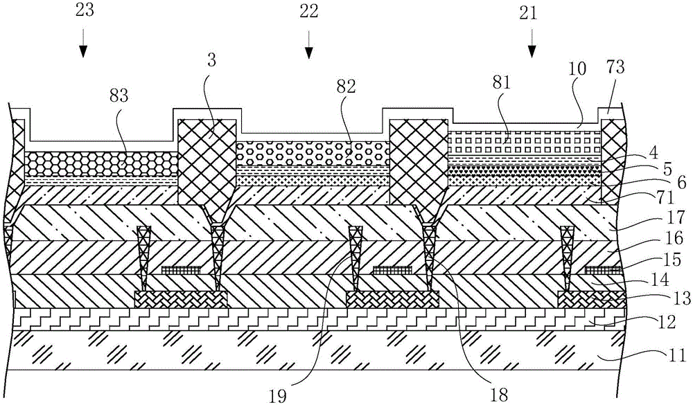 Organic light-emitting diode array substrate, display device and manufacturing method