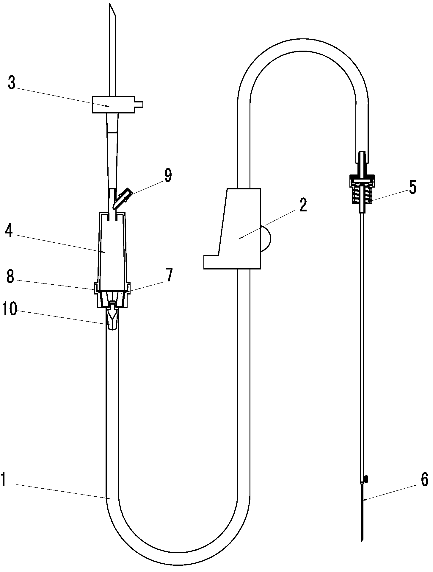 Precise automatic liquid-stopping blood-return-proof infusion device