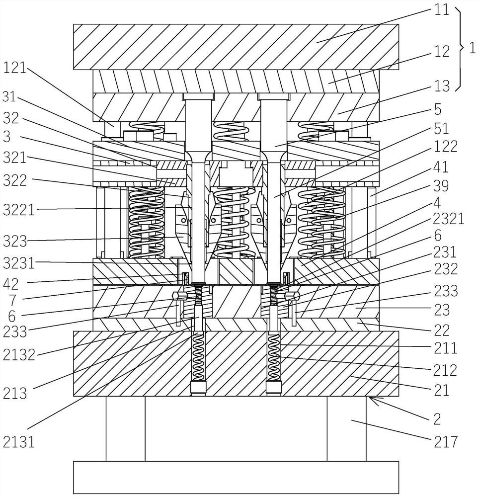 Automatic rivet feeding die mechanism