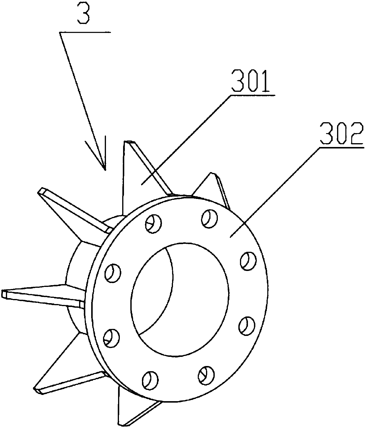 Low noise thrust bearing device for ship